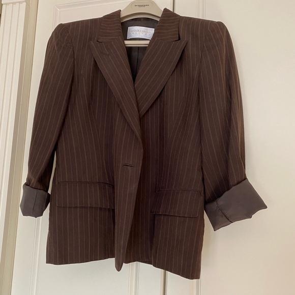 DANA BUCHMAN SILK/LINEN BLEND BLAZER Sz PETITE 10 - Picture 1 of 12